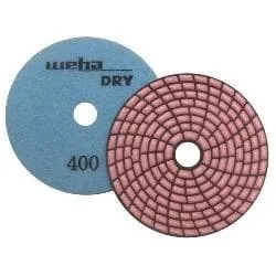 7 Step Spiral Dry Diamond Polishing Pads