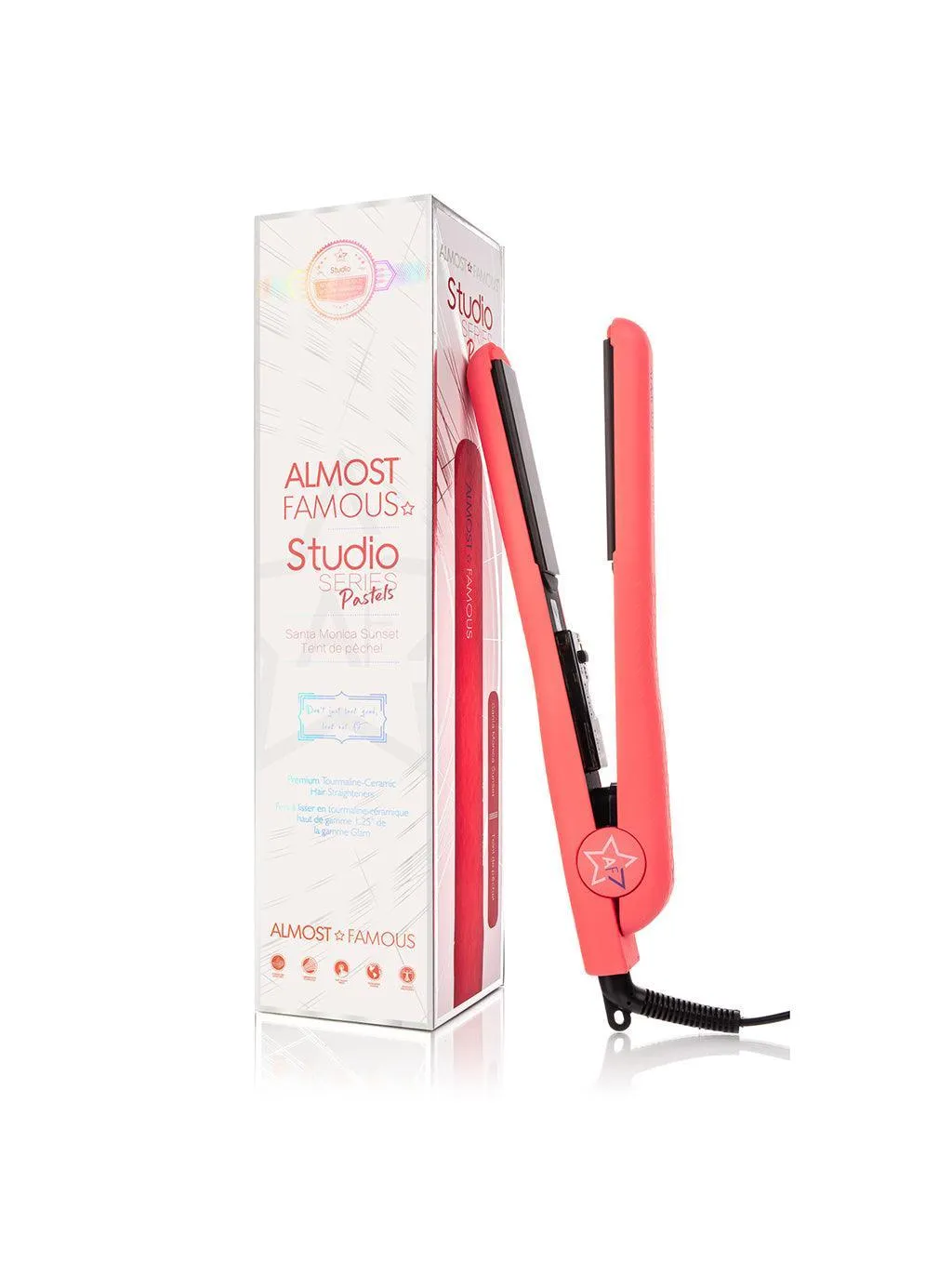 Almost Famous 1.25" Studio Series Flat Iron with Luxe Gemstone Plates