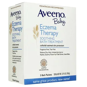 Aveeno Baby Eczema Soothing Bath Therapy Treatment, 5 Bath Packets