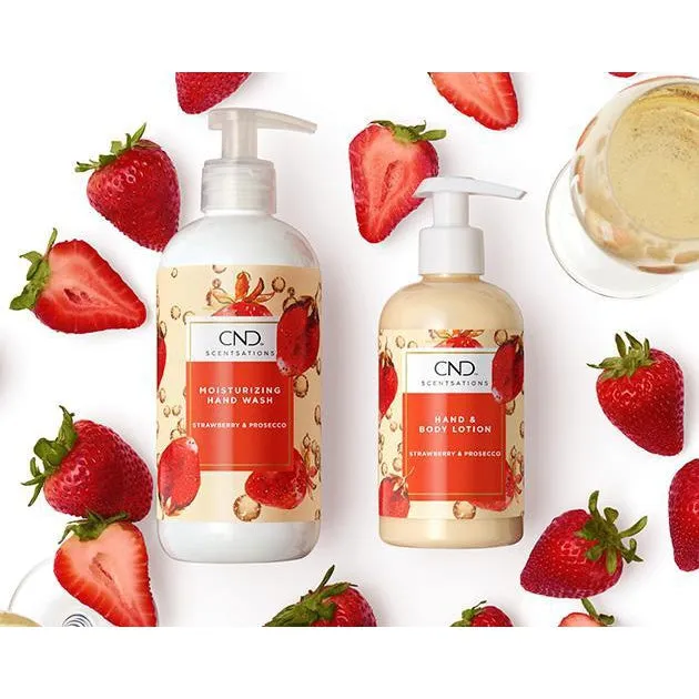 CND - Scentsations Strawberry & Prosecco Handwash Lotion Duo