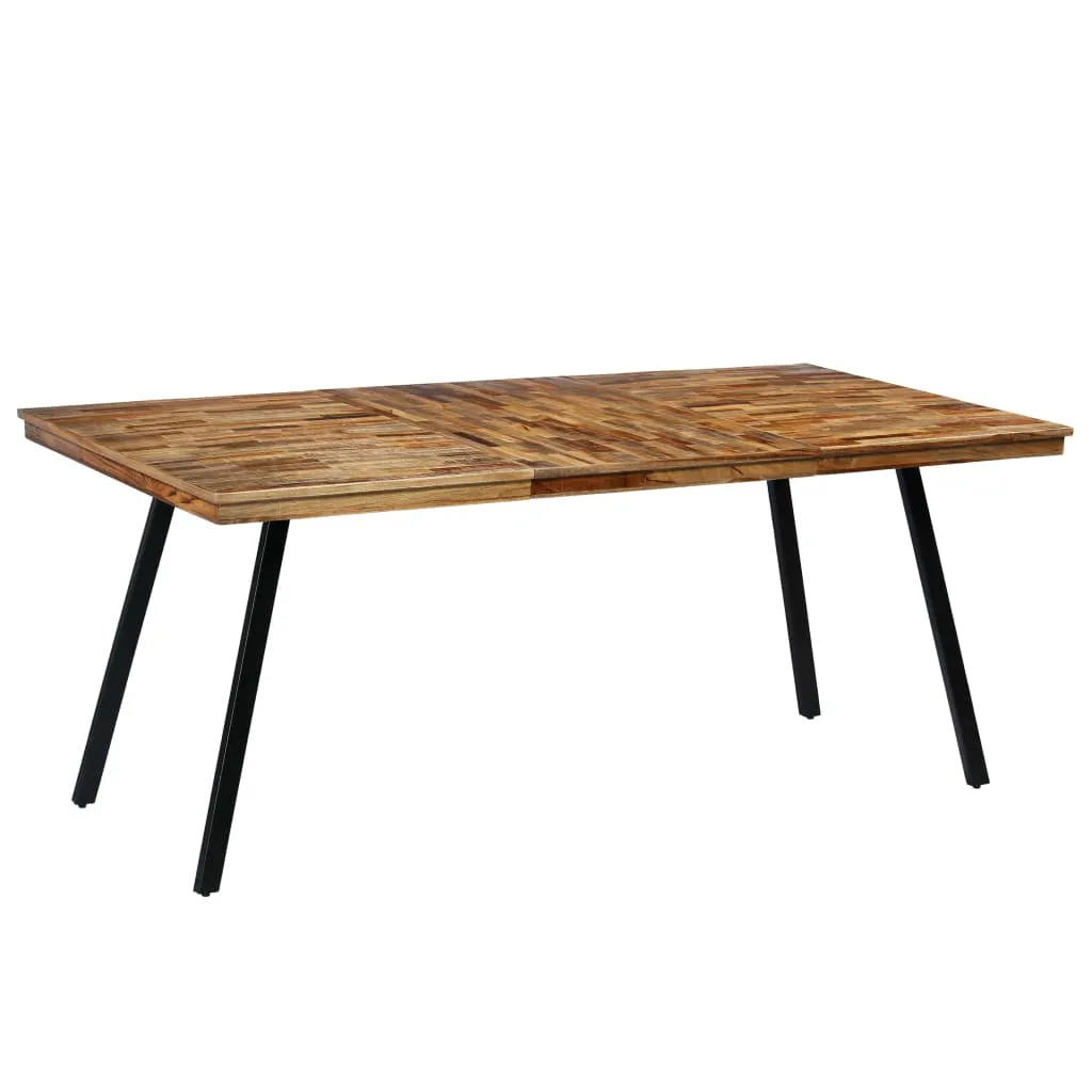 Dining Table Reclaimed Teak and Steel 180x90x76 cm