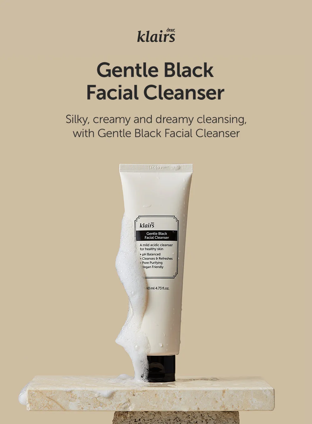 Gentle Black Facial Cleanser (140ml)