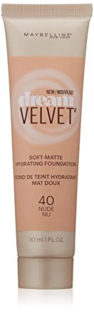 Maybelline New York Dream Velvet Foundation, 40 Nude, 30ml