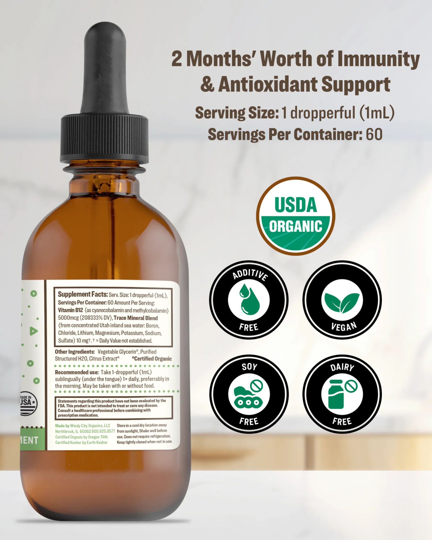 Organic Vegan Vitamin B12 Tincture