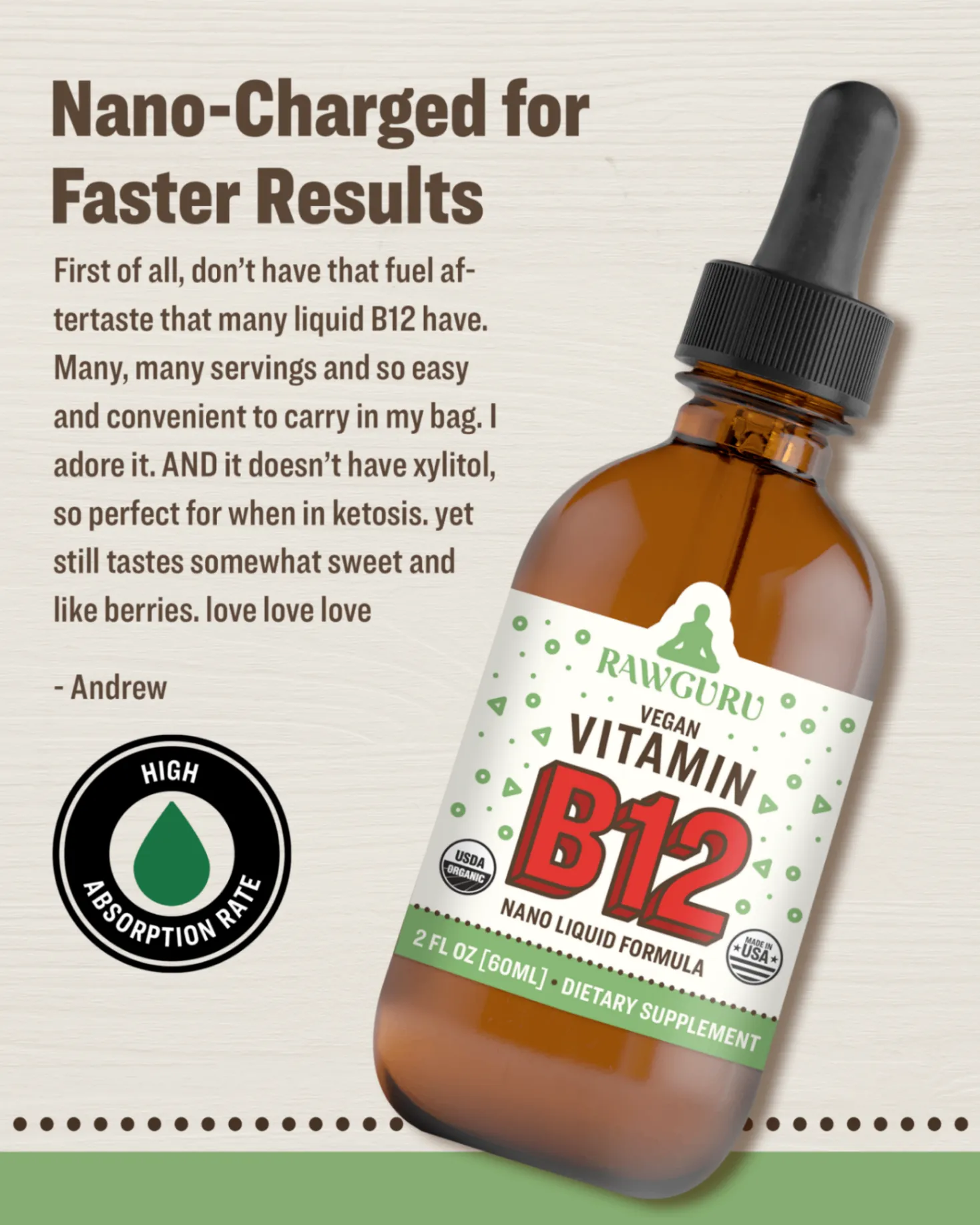 Organic Vegan Vitamin B12 Tincture