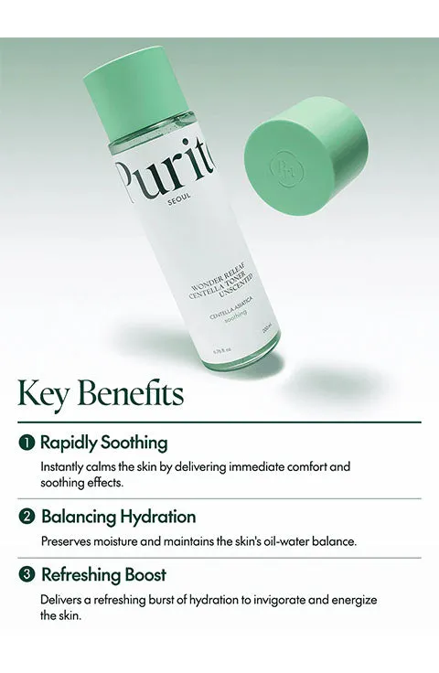 [Purito] SEOUL Wonder Releaf Centella Toner Unscented (200mL/6.76fl.oz)