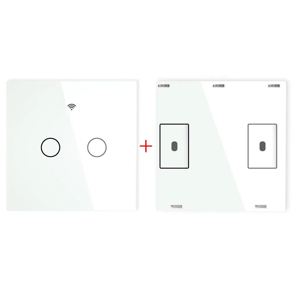 RF433 Smart Wirelesss Wall Glass Panel Transmitter Touch Switch Multi-control Remote EU