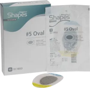 Shapes#5 Silver Oval PolyMeric Membrane Dressing