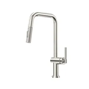 Single Handle Stainless Steel Kitchen Sink Faucet - Brushed Nickel