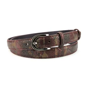 Skinny Vampire Metallic Python Effect Belt