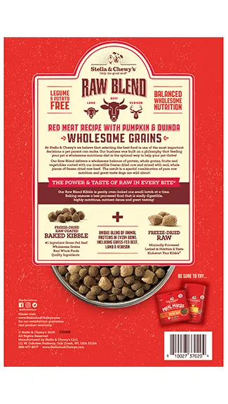 Stella & Chewy's Raw Blend Wholesome Grains Kibble: Red Meat Recipe