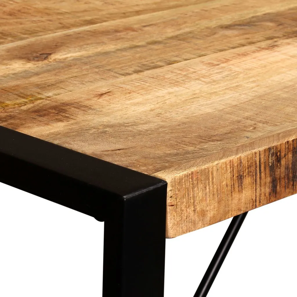 vidaXL Dining Table Solid Rough Mango Wood 120 cm