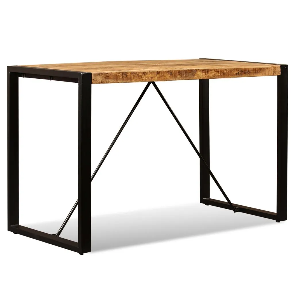 vidaXL Dining Table Solid Rough Mango Wood 120 cm