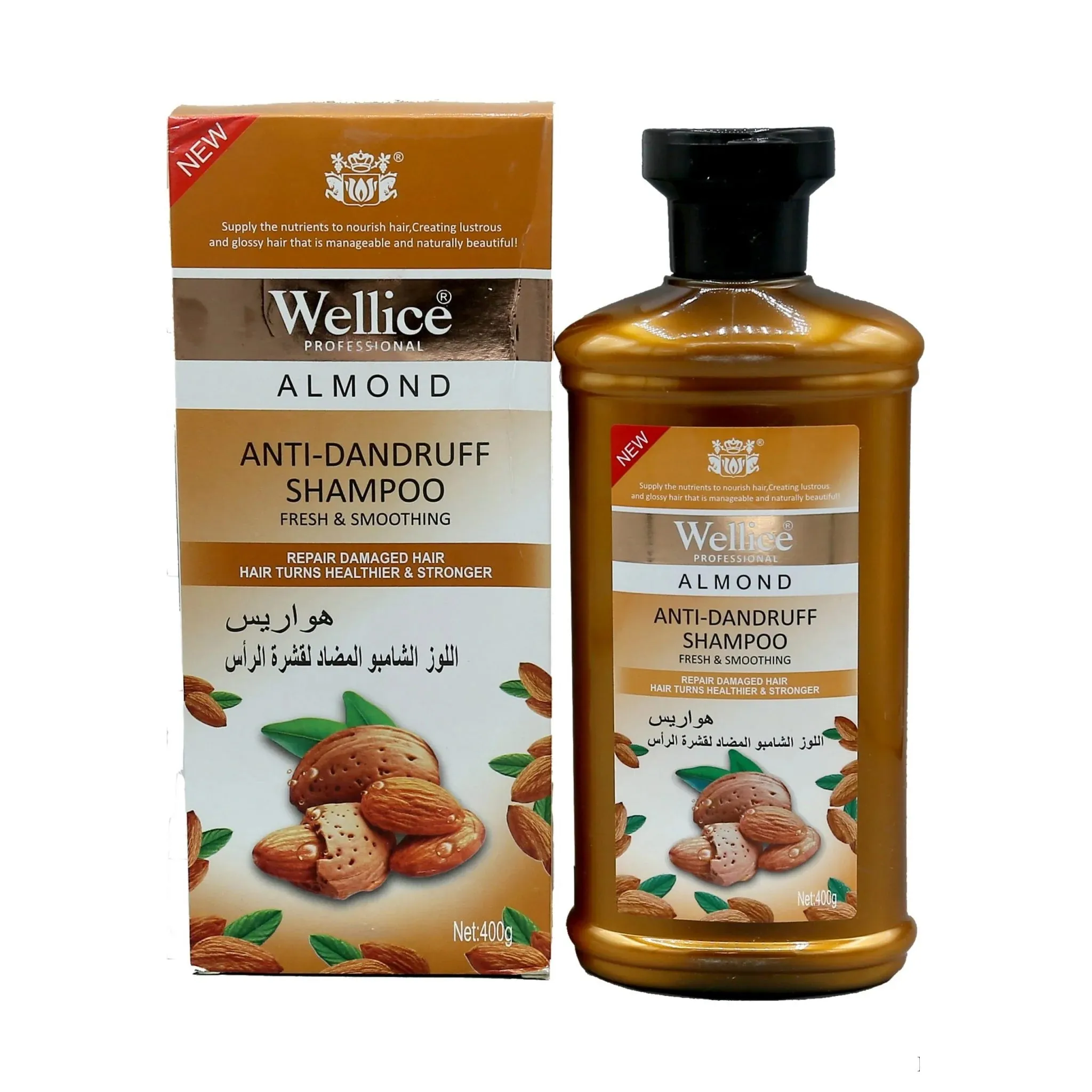 WELLICE ALMOND SHAMPOO ANTI DANDRUFF 400ML