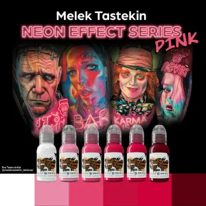 World Famous Melek Tastekin Pink Neon Effect Series Set 1oz